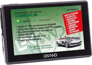 GPS-навигатор LEXAND SA5 HD